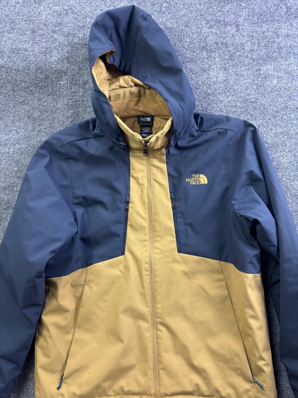 The North Face Apex Elevation Jacket Mens Large Blue Hooded Full Zip Windwall